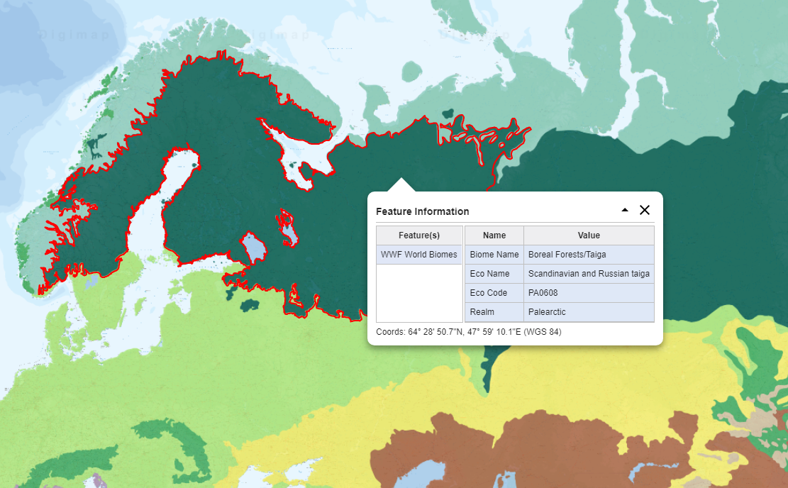 Biomes overlay