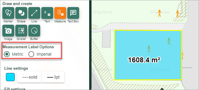 Image of Add measurement tool, highlighted